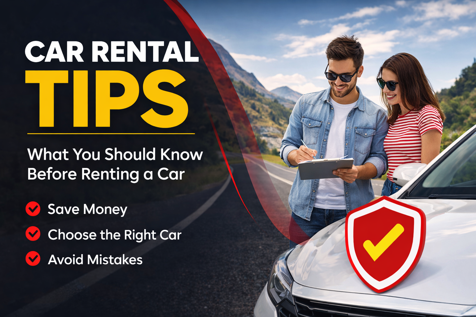 car rental tips before renting a car including how to choose the right car and save money on car rental
